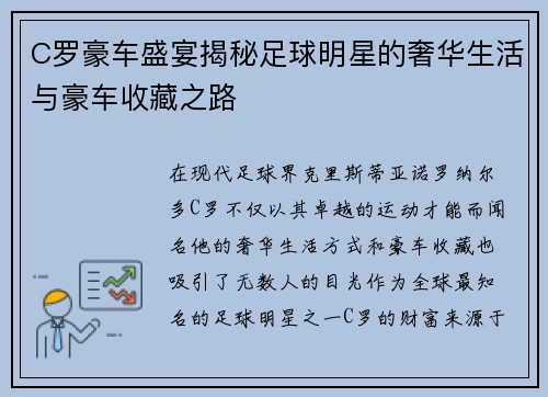 C罗豪车盛宴揭秘足球明星的奢华生活与豪车收藏之路
